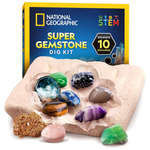 10-Piece Blue Marble National Geographic Gemstone Dig Kit for Kids