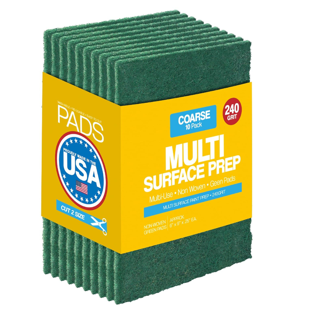 10-Pack 6" x 9" Non-Woven Paint Stripping Pads (Green)