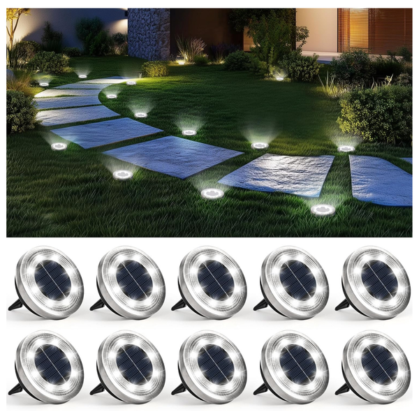 10-Pack Solpex Outdoor Waterproof Solar Ground Lights