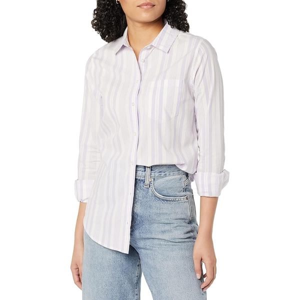 Amazon Essentials Women's Regular Fit Long Sleeve Poplin Shirt