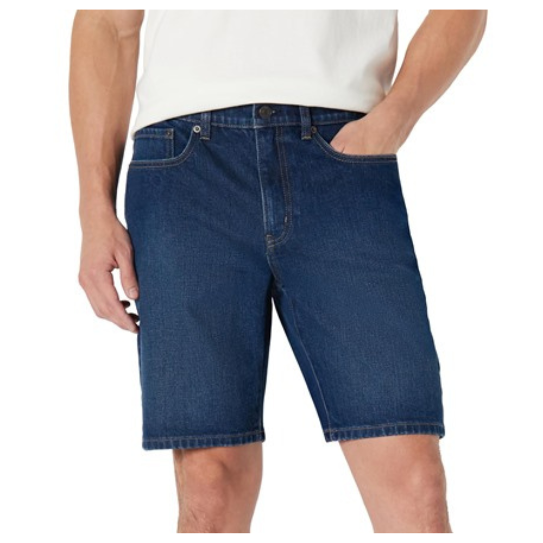Amazon Essentials Men's Stretch Straight-Fit Jean Shorts (Various)