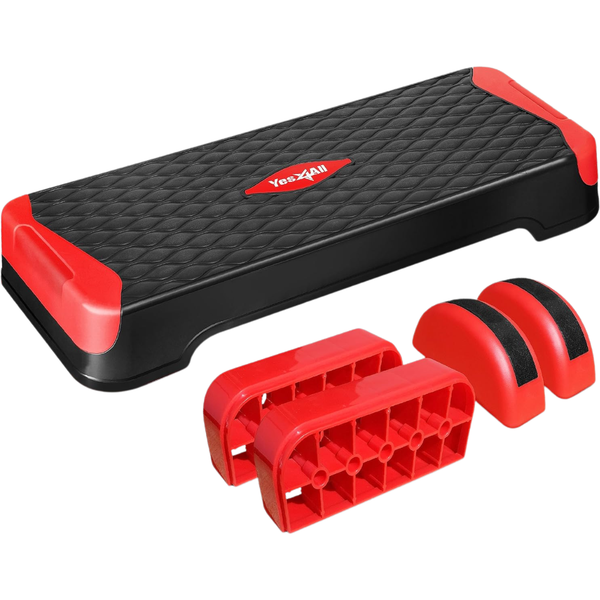Yes4All 2-in-1 Adjustable Aerobic Stepper With Half Round Legs