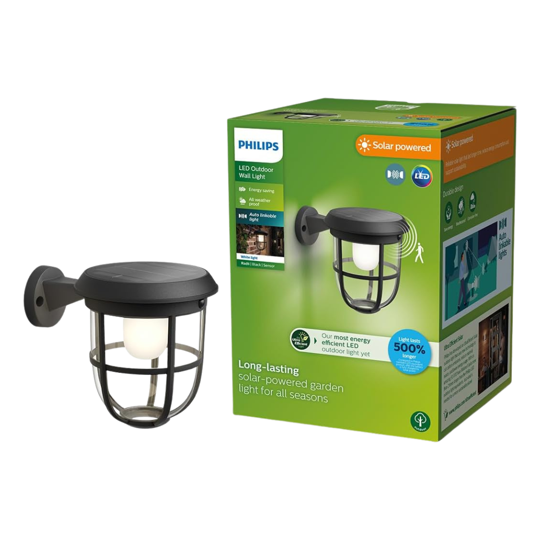 Philips Solar LED Ultra-Efficient Wall Lantern With Motion Sensor