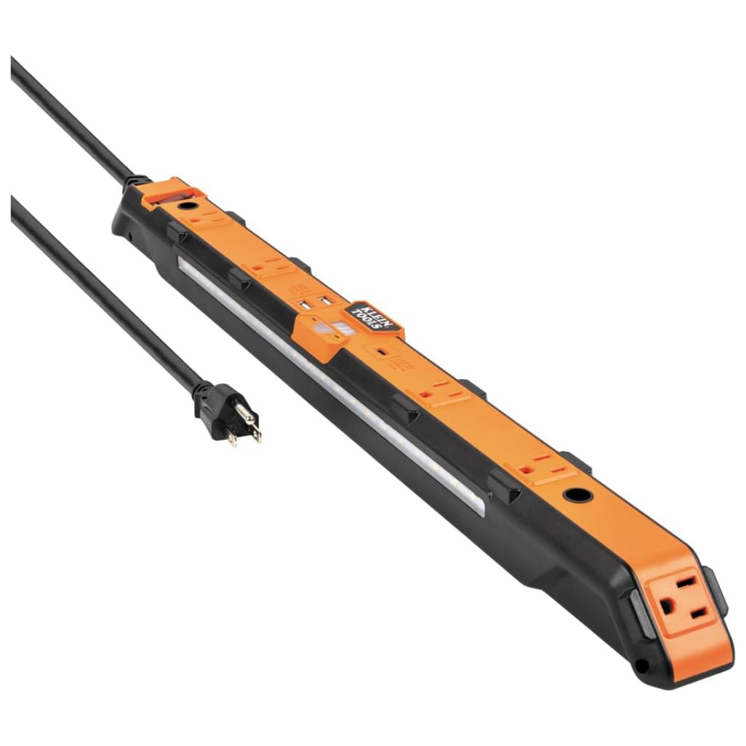 5' Klein Tools Magnetic Surge Protector Power Strip