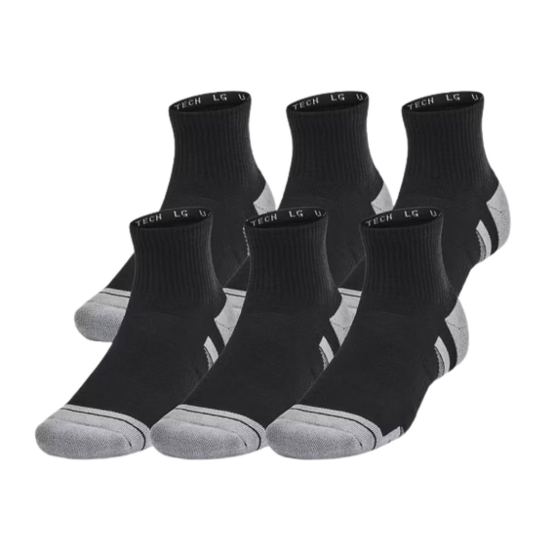 Under Armour Unisex 6-Pack Quarter Socks UA Performance Tech