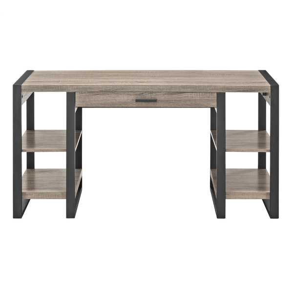 Walker Edison Industrial 4-Shelf Computer Desk With USB Port