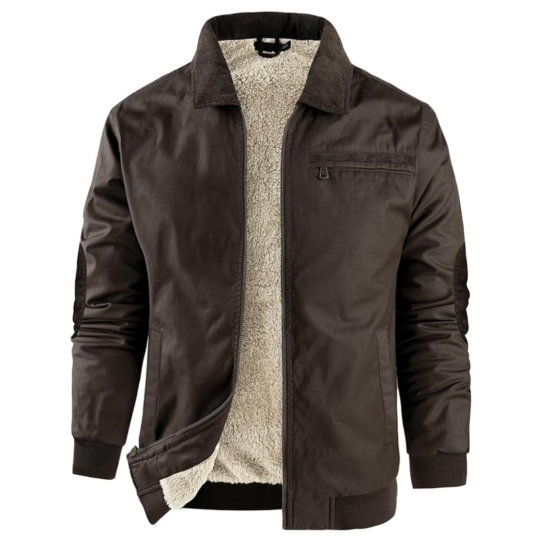 Flygo Men's Sherpa Lined Detroit Jacket