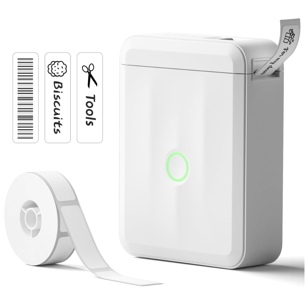 Niimbot D110M Bluetooth Rechargeable Mini Label Printer W/ Labels