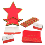 60-Pack Crayola Color Pop Scarlet Red & Gold Star Party Supplies Set