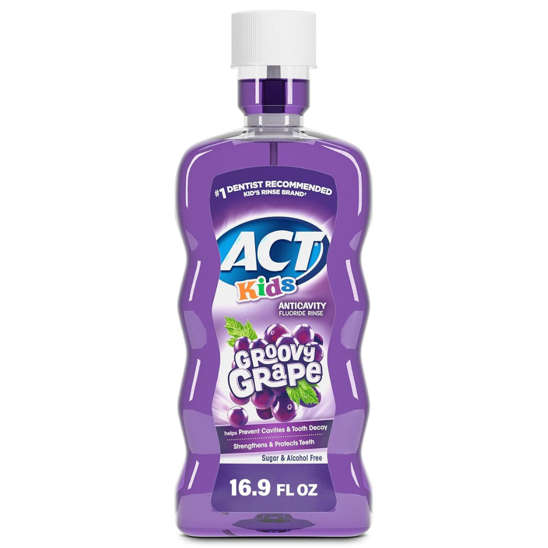 16.9 fl. oz. ACT Kids Anticavity Fluoride Rinse Groovy Grape