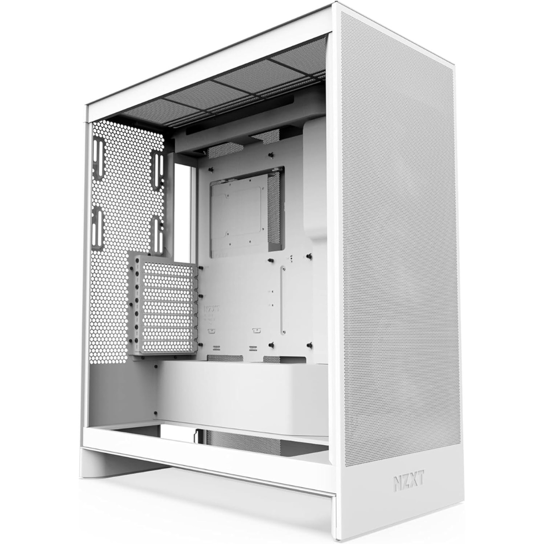 Nzxt H7 Flow RGB ATX Mid-Tower PC Gaming Computer Case (White)