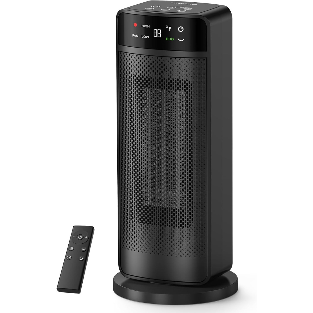 Oprunsy 1500W PTC Ceramic Electric Space Heater With Remote