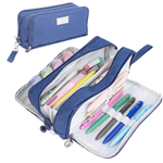 Four Candies 3-Compartment Large Pencil Case W/ Removable Handle