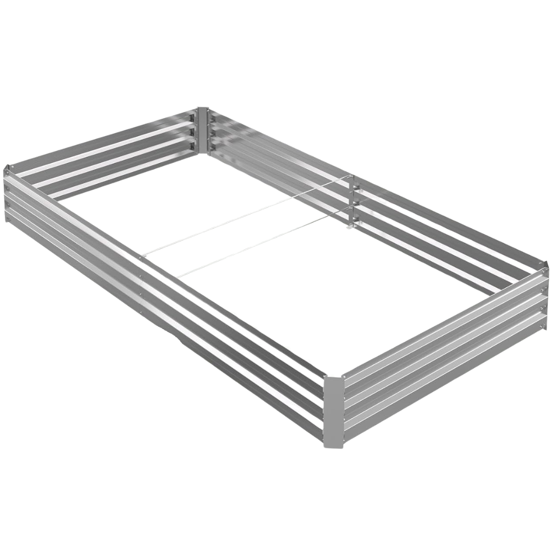 Tegarbed 6ft x 3ft x 1ft Galvanized Raised Garden Bed
