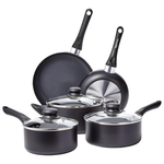 Amazon Basics Ceramic Non-Stick Cookware 8-Piece Set