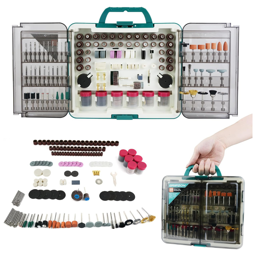 GRIPZON 508-Pieces Rotary Tool Accessories Kit