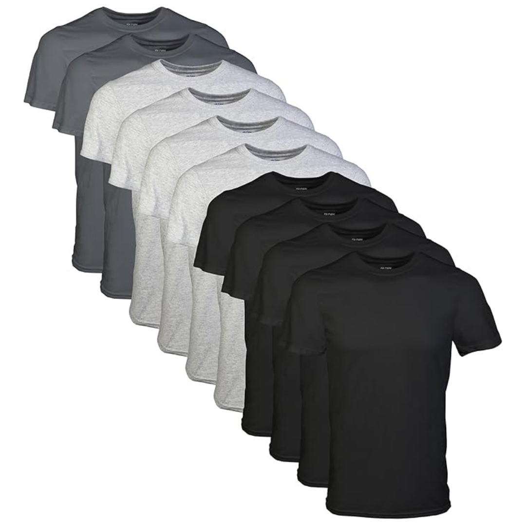 10-Pack Gildan Men's Crew T-Shirts
