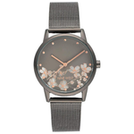 Nine West Women's 35mm Gunmetal And Silver-Tone Mesh Watch