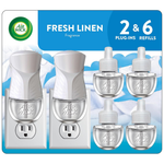 Air Wick Plug In Scented Oil Starter Kit (2 Warmers + 6 Refills)