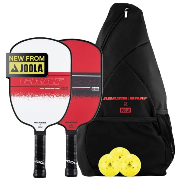 Joola Agassi/GRAF Champion Set With Pickleball Paddles, Balls & Sling Bag