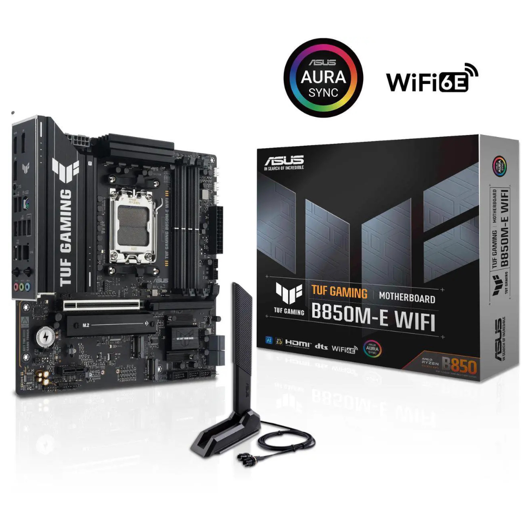 Asus TUF GAMING B850M-E WIFI AMD B850 Motherboard + 1TB Team Group SSD