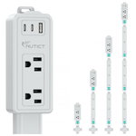 Electrical Outlet Extender Stick, 2 AC Outlets & 2 USB-C & 1 USB-A Port