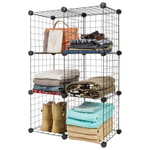 IRIS USA 6-Cube Modular Wire Cube Storage Organizer