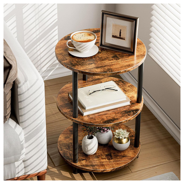 3-Tier Round End Table