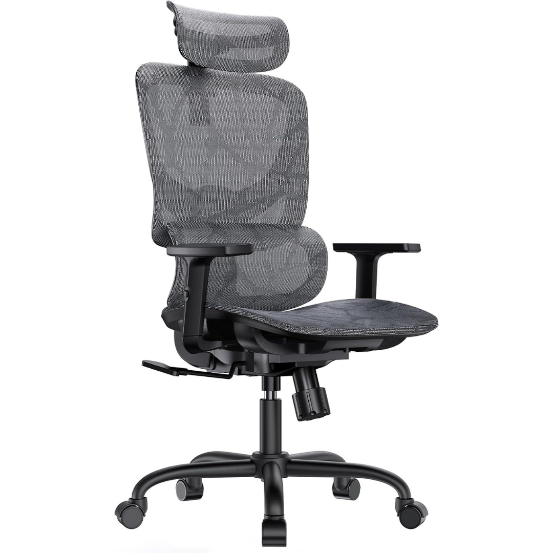 Ergonomic Mesh Office Chair With 5-Level Lumbar Support