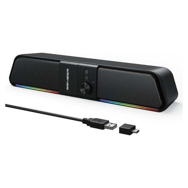 Senzer CS20 2-In-1 Bluetooth Computer Speakers W/ RGB Light