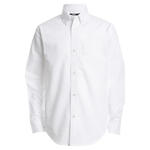 IZOD Boys' Long Sleeve Solid Button-Down Oxford Shirt W/ Chest Pocket