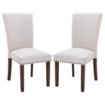 Set Of 4 Colamy Upholstered Dining Chairs With High Back