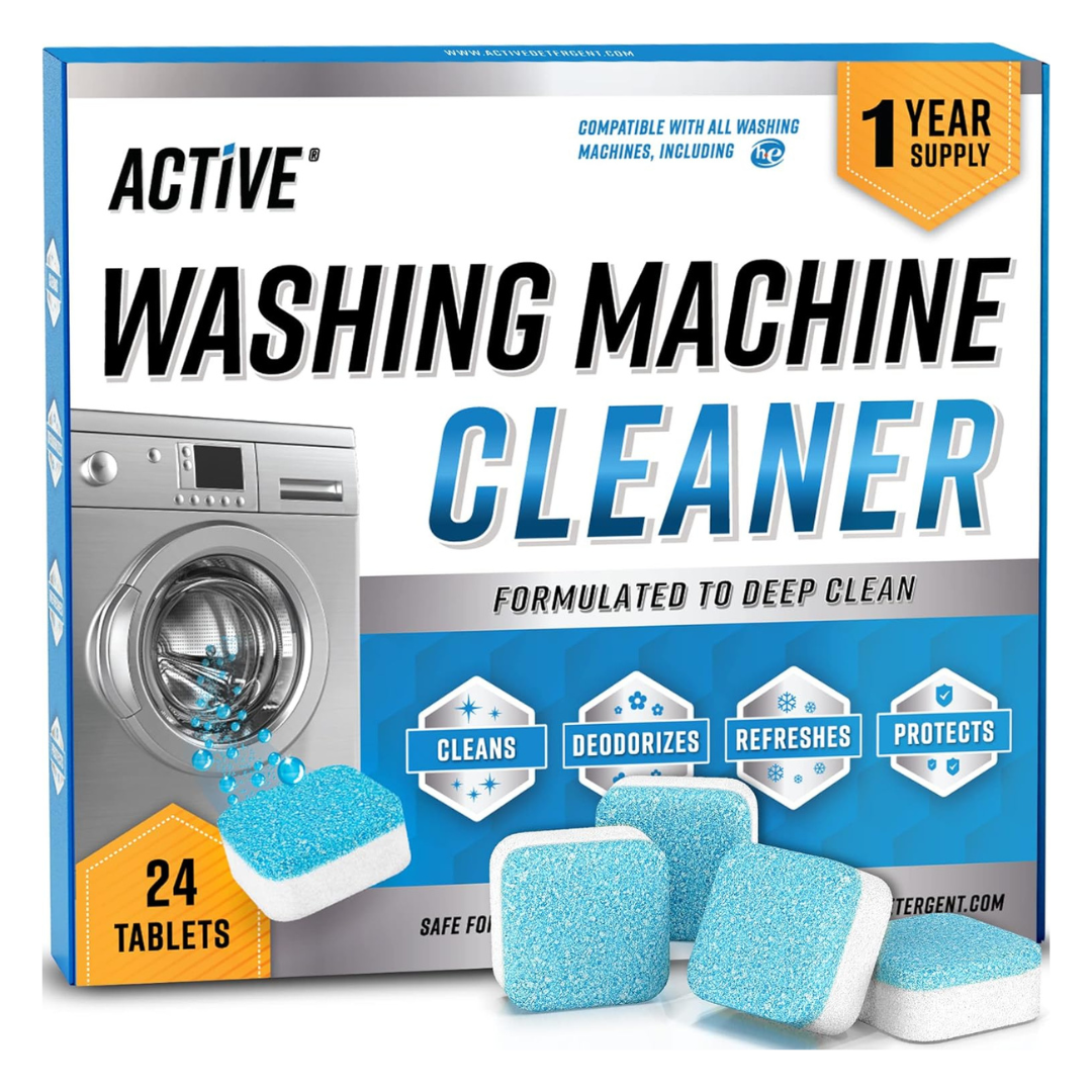 24-Pack Active Washing Machine Cleaner Deep Cleaning Tablets