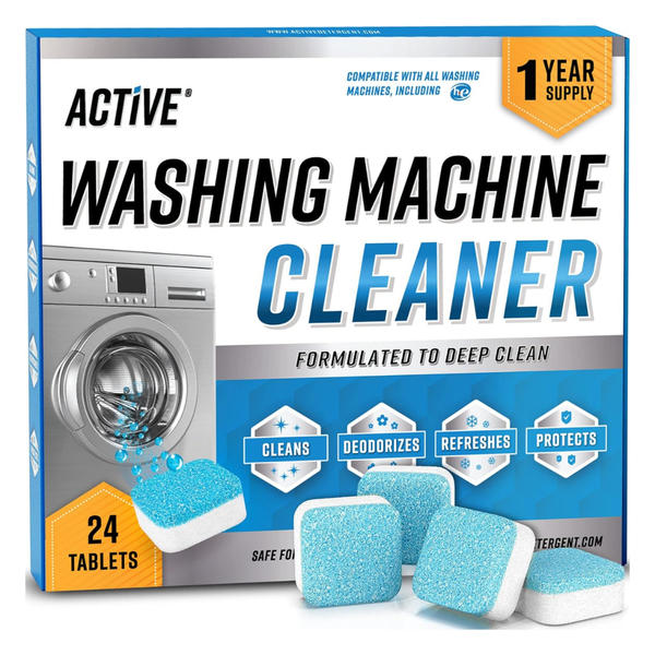 24-Pack Active Washing Machine Cleaner Deep Cleaning Tablets