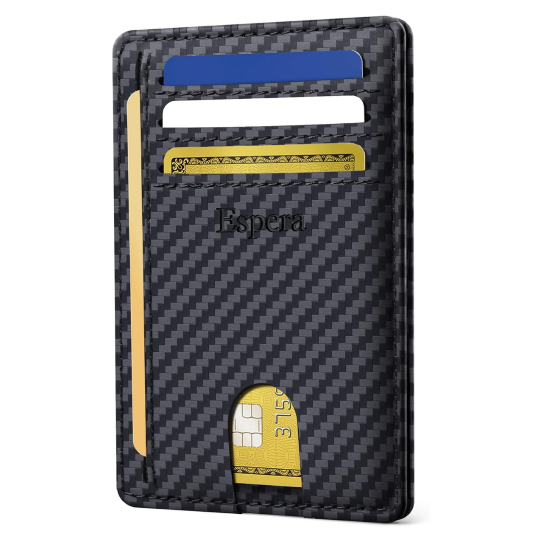 Men's Slim RFID-Blocking Card Holder Leather Wallets (Various)