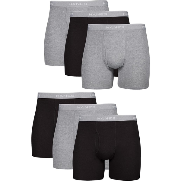 6-Pack Hanes Men's Soft Breathable Cotton Multipack Brief Underwear