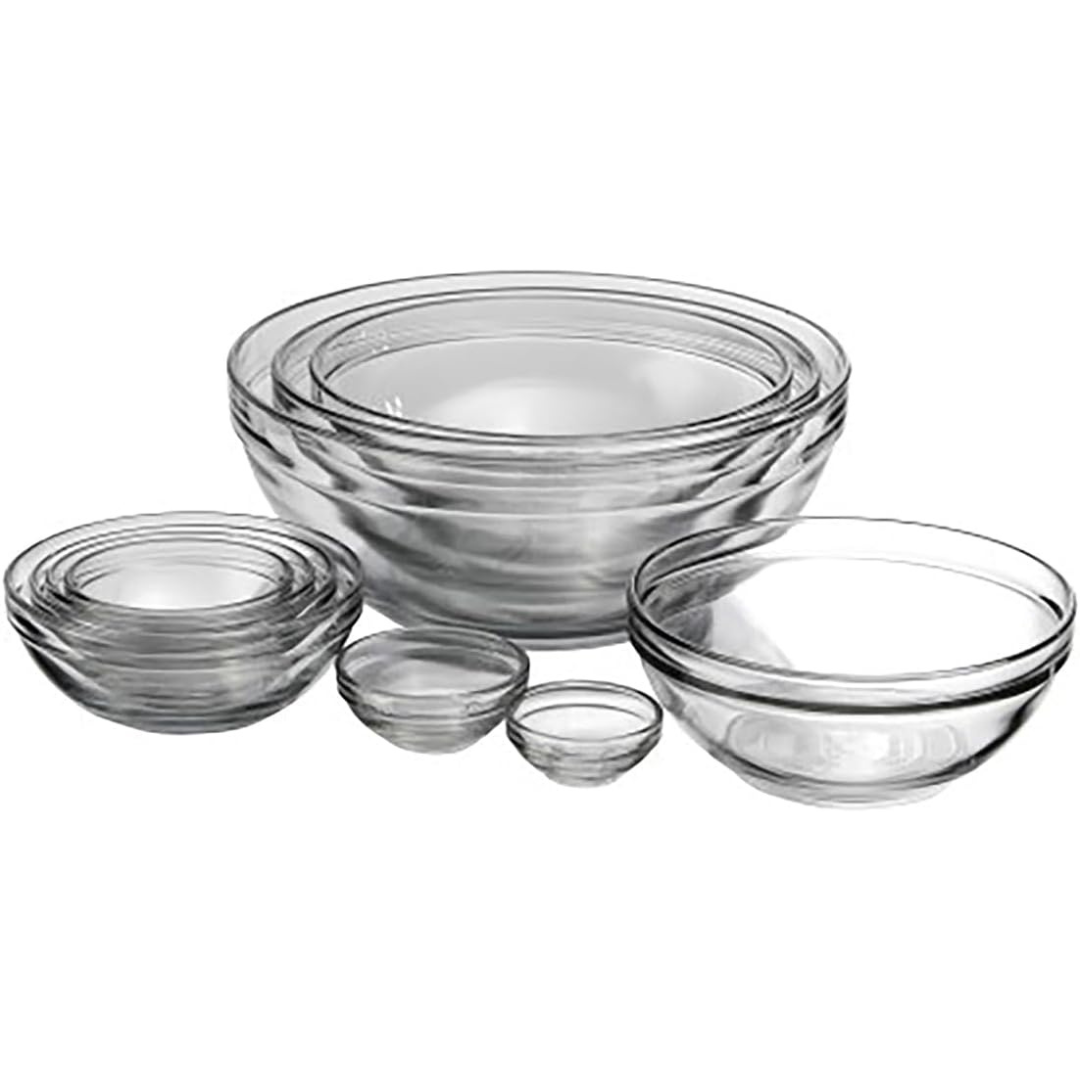 10-Piece Anchor Hocking Clear Glass Mixing Bowl Set