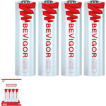 4-Pack Bevigor 1.5V 3000mAh Lithium AA Batteries