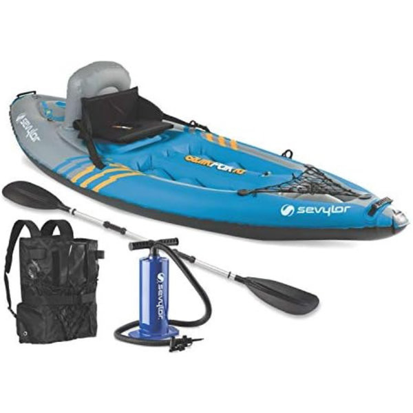 Sevylor QuickPak K1 1-Person Inflatable With Hand Pump & Paddle