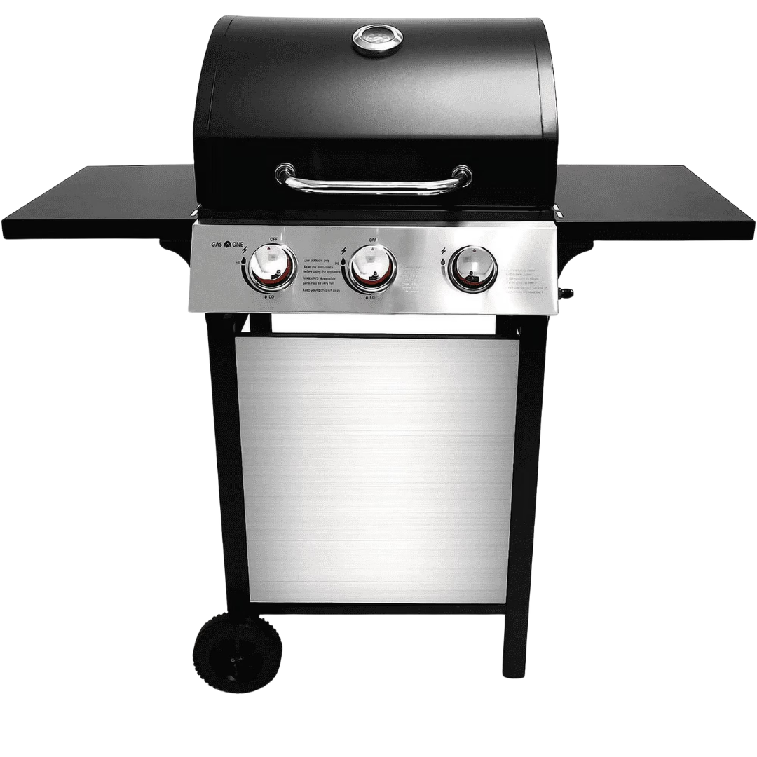GasOne GP-1030S One 3 Burner Stainless Steel Gas BBQ Grill W/ Wheels