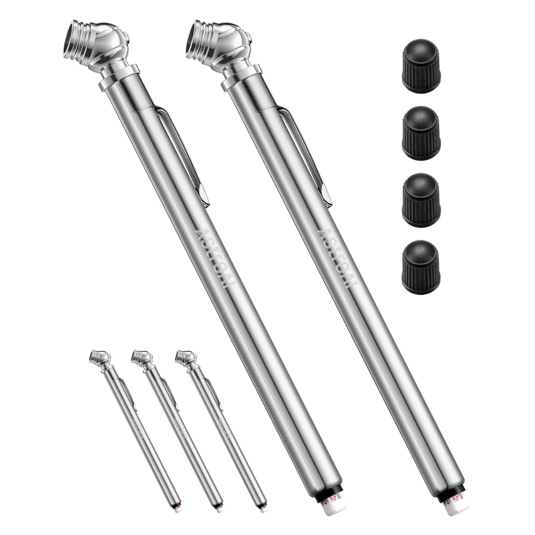 2-Pack AstroAI 10-75PSI Pencil Tire Pressure Gauge