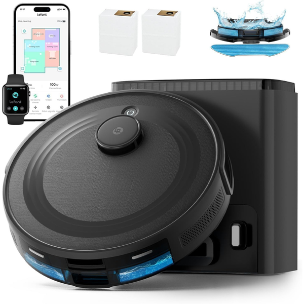 Lefant LiDAR 6000Pa Powerful Scution Robot Vacuum and Mop Combo