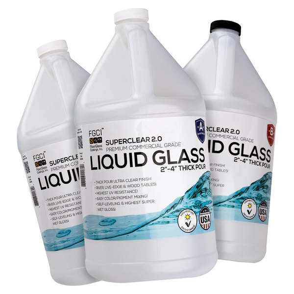 Deep Pour Epoxy Resin Liquid Glass 3 Gallon Kit