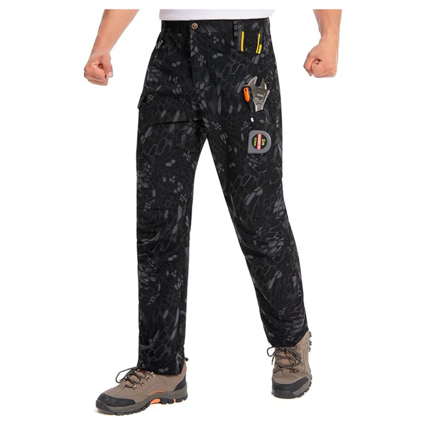 Holure Men's Water Resistant Ripstop Tactical Cargo Pants