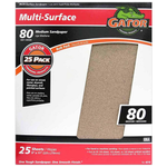 25-Pack Gator 9" x 11" Multi-Surface Sanding Sheets (80 Grit)