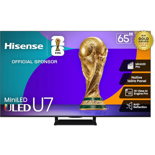 65" Hisense U7 Series 4K Ultra HD Smart QLED Mini-LED Google TV