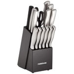15-Piece Farberware Stainless Steel Knife Set With Block