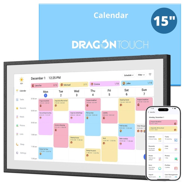 Dragon Touch 15.6" 1080P Full HD Digital Calendar