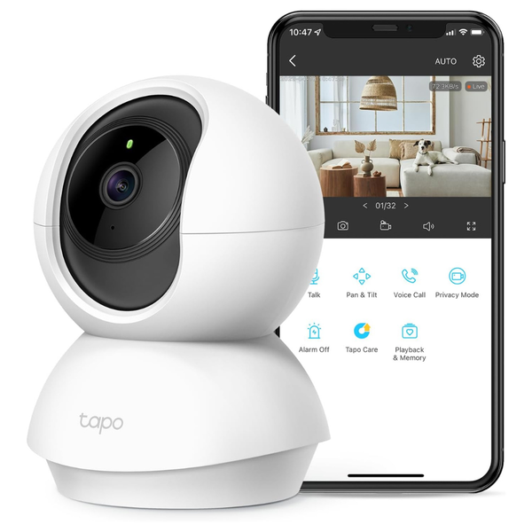 TP-Link Tapo 2K Pan Tilt Security Camera For Baby Monitor