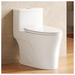 DeerValley One-Piece Elongated 1/1.28 GPF Dual Flush Rimless Toilet